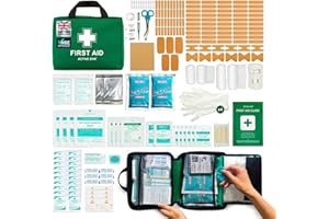 ACTIVE ERA 220 Piece Premium First Aid Kit Bag - Includes Eyewash, 2 x Cold (Ice) Packs and Emergency Blanket for Home, Office, Car, Caravan, Workplace, Travel and Sports