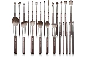 Jessup Pennelli Make Up Set pennelli trucco professionali 25 pezzi sintetici alta qualità fondotinta Ombretto Sfumatura Correttore Fard Contorno Terra Abbronzante Eyeliner Marrone brillante T511