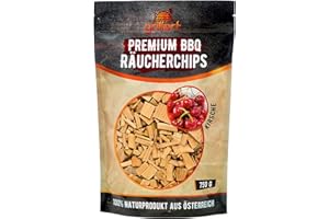 GRILLART XL Premium virutas de Humo cerezo para el aroma especial del humo - madera ahumada muy ahumada - madera de árbol 100% natural de los Alpes para un sabor único de la parrilla - 750g