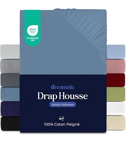 Drap Housse Lavea 90x200 Cm - Lot De 2 En 100% Coton - Confort Et Tenue Parfaite