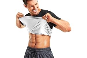 Junlan Schwitzanzug Herren Sauna Weste Body Shaper Fitness Thermo Workout Tank Top Hot Polymer Sauna Shirt Herren Schwitzgürtel Zum Abnehmen