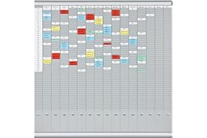 FRANKEN PV-SET5 Planning annuel 15 mois avec index 100,8 x 100,8 cm 16 supports 50 fentes