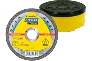 Klingspor 322185 Z 960 TX corte circón 125 x 1 x 22,23 mm gerade, volumen – 25