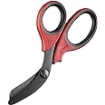 Xshear 7.5" Extreme Duty Trauma Shears - Tough and Durable Medical Scissors for Emergency Healthcare Provider (Red/Black)
