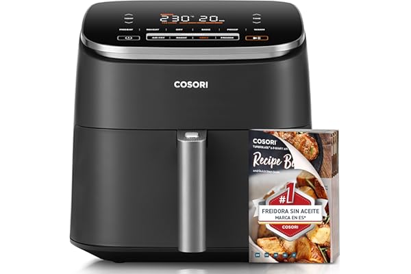 COSORI Freidora de Aire Turbo Blaze™ 6L, Air Fryer 46% Más Rápida con Motor DC, Freidora sin Aceite 9 en 1, con 117 Recetas d