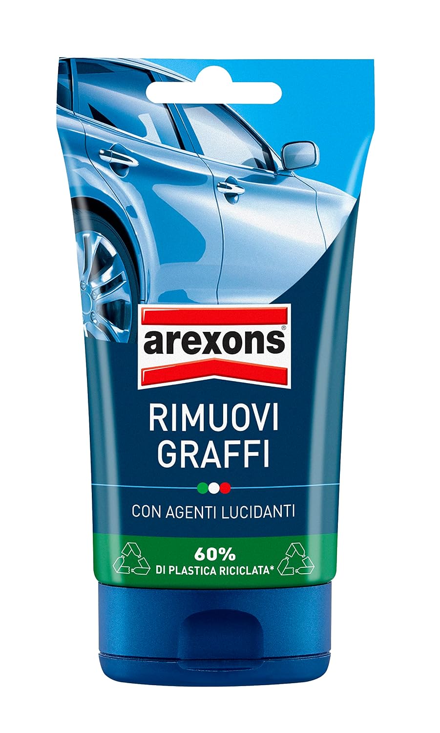 Arexons Pasta rimuovi graffi, auto carrozzeria, Speciali microparticelle per attenuare anche i graffi profondi, Delicato sulla carrozzeria, Con agenti lucidanti, 150 gr