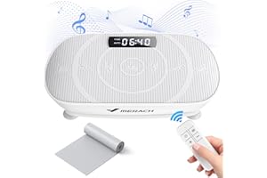 MERACH Vibration Plate, Whole Body Workout Powerful Quiet Vibration Plate Exercise Machine for Weight Loss and Shaping, Auto or Manual Speed Control, Built-in Bluetooth Speaker
