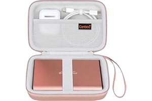 Canboc Étui de transport rigide pour disque dur externe Maxone 250 Go 320 Go 500 Go 1 To 2 To USB 3.0, poche en maille pour clé USB, clé USB, carte SD, or rose