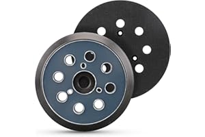 MOGRQAP 2 pezzi da 5 pollici, disco abrasivo orbitale, 8 fori, gancio e loop di ricambio, piastra di supporto in velcro per Makita BO5031, M9204, BO5041 per DeWalt 151281-08 DW4388