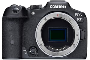 Canon EOS R7 Body - 32.5 MP APS-C CMOS Sensor - Dual Pixel CMOS AF II - In-Camera Compositing - UVC/UAC Compatible