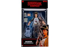 Jazwares Stranger Things - Figura Coleccionable de Dustin Henderson de Stranger Things al revés: Figura de 15 cm Muy Detallada con Ropa Suave y Accesorios únicos.