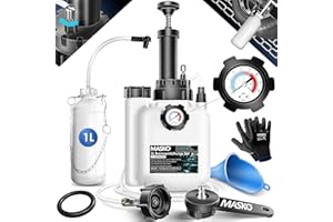 MASKO Odpowietrzacz hamulców do samochodu, odpowietrzacz hamulców, urządzenie do wymiany płynu hamulcowego, 3 l, do hamulców tarczowych i bębnowych, z pompą ręczną i zbiornikiem odsysającym 1 l, do