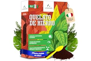 LERAVA Quelato de Hierro (200 g) - Verdeante Soluble en Agua - Corrige Amarilleo y Mejora el Verde Natural - Apoya la Fotosíntesis - Ideal para Plantas y Cítricos