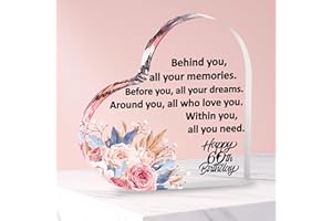 Merclix 60th Birthday Acrylic Plaque 60th Birthday Gifts for Women Keepsake Unusual 60th Birthday Gifts for Her Special 60th Birthday Gifts for Mum Friend 60th Birthday Ideas for Sister