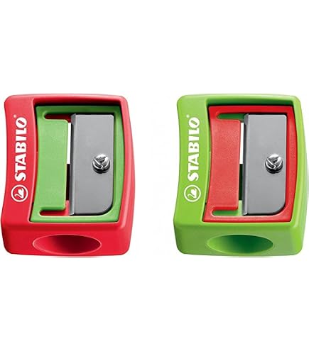 Taille-crayons KUM Color Combi Vert – Pointe Ronde Ou Pointue – Réservoir Intégré – Pour Crayons 8 Mm – Lot De 3