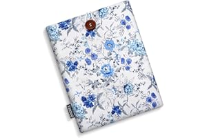 TiMOVO Sleeve Case for 7" Kindle Paperwhite/Colorsoft Signature Edition (2024 Released), Protective Pouch Bag Case Cover for 6-7 Inch Kindle E-Reader, White&Blue Floral