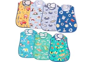 Aolso Baberos del Bebé Impermeable,Ajustables Baberos de Alimentación Suave,Babero Flexible y Suave,Baberos Surtidos Impermeables para Niño,Baberos Bebe Recien Nacido Microfibra Poliéster