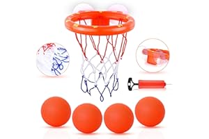 BAKI TOYS Bath Toys, Bath Basketball Hoop for Baby, Toddlers, Kids, Boys and Girls with 4 Soft Balls & Strong Suction Cup, Fun Toddler Bath Toys Set, Gift for Boys or Girls