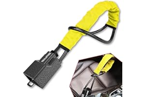 Tevlaphee Lenkradkralle Aufgerüstetes, Lenkradschloss für Auto, Metallkopf, Sichtbares Auto-Diebstahlschutzgerät, Robuste Ausführung, Universelle Passform, 3 Schlüssel (Gelb)