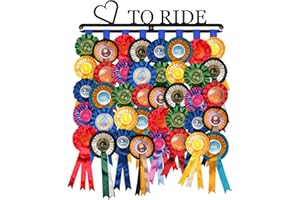 The Medal Hanger Shop | 'Love to Ride' | Black | Rosette/Ribbon Display Hanger Holder | Made in Britain