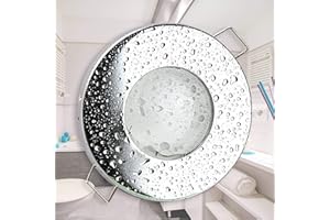 Trano LED Einbaustrahler chrom rund 5 Watt neutralweiß 230V super flach GU10 - geeignet für Badezimmer, Außenbereich IP44, Bad - elegantes Design - 55mm Bohrloch - Spot Strahler