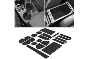 SENSHINE Cup Holder Insert for Subaru Crosstrek Accessories 2024 Impreza Accessories 2024 Center Console Liner Door Pocket Non-Slip Anti Dust Pad Premium Interior 18Pcs Set (Black Trim)