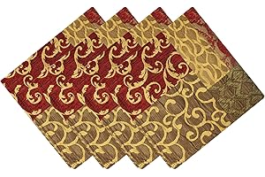 TOPLUXE Cloth Napkins Set of 4, Luxury Napkins Reusable 45x45cm, Dining Table Decoration for Dining Room/Restaurant (Puzzle)
