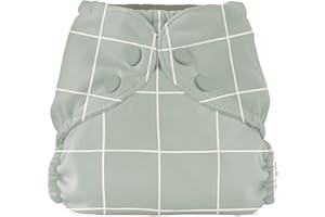 Esembly Cloth Diaper Outer, Waterproof Cloth Diaper Cover, Swim Diaper, Leak-Proof and Breathable Layer Over Prefolds, Flats or Fitteds, Reusable Diaper with Snap Closure, Size 2 (18-35lbs), Lattice