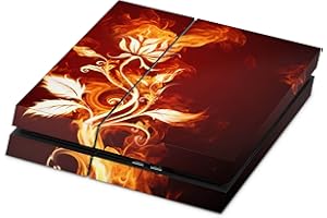 ‎SKINS4U Skins4u Aufkleber Premium Folie PS4 Skin kompatibel mit Sony Playstation 4 Flower of Fire [Video Game]