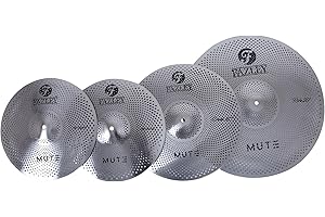 Fazley CYM-MUTE-S Low Noise Cymbal Pack, 14, 16, 20-inch (Silver)
