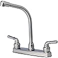 Laguna Brass 1200SS RV/Motorhome Two Handle Non-Metallic High Rise Swivel Kitchen Faucet, Brushed Nickel Finish
