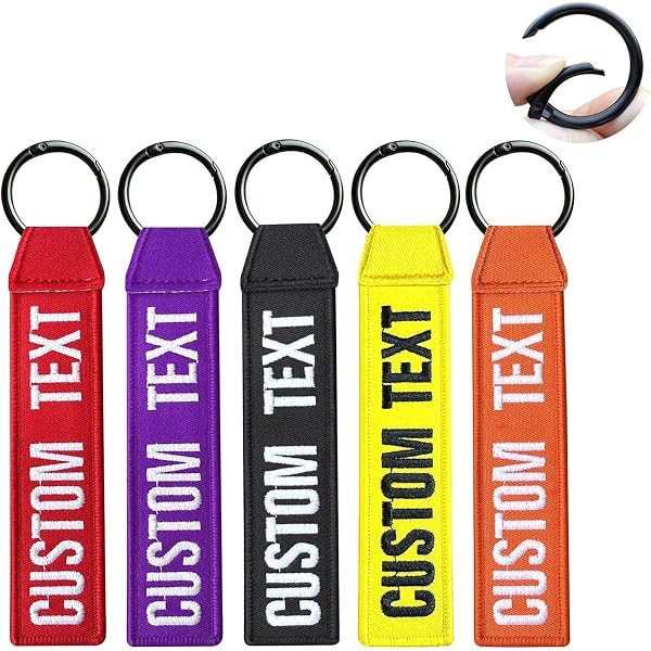 K-Way Keychain Unisex keychain Art. K7113GW made of striped band in