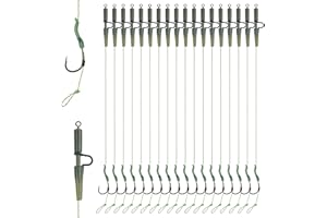 ‎OROOTL OROOTL Karpfen Angeln Haar Rigs 18 Stück Chod Helicopter Rigs Leadcore Vorfach Karpfenangeln Set Up Karpfenangeln Rig Terminal Tackle Kit für Lange Würfe und verkrautete oder schlammige Böden