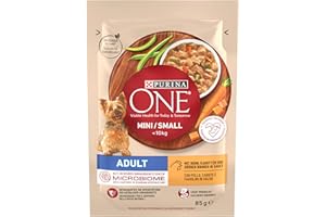 PURINA One Mini/S Lot de 26 boîtes de Nourriture Humide pour Chiens de Petite Taille, Riches en Poulet et légumes, 26 x 85 g