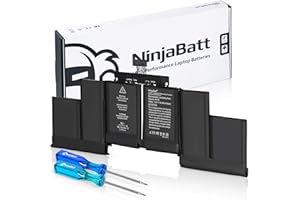 NinjaBatt Batería A1618 para Apple MacBook Pro Retina 15" [Año de Mediados de 2015 Solamente] A1398 - Alta Capacidad [11,36 V/99,5 WH]