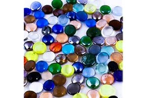 Neez Piedras Decorativas - Luminosas Grava Piedrecitas Para Acuario, Jarrones, Fluorescentes, Interior & Exterior Jardin - Cristales & Colores Piedra (Guijarros de colores: 175 piezas)