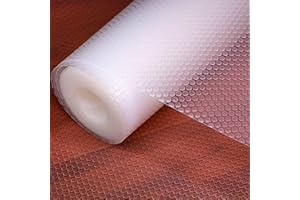 wohomuke Alfombrilla para cajón 40x600cm Protector cajones Cocina EVA Plastico Protector para Muebles (40cmx6m,Transparente)