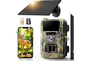 iZEEKER 2 en 1 Cámara de Caza 4G LTE 2K HD 48MP, Cámara Fototrampeo con App, Visión Nocturna Infrarroja, Detector de Movimiento, Cámara de Animales Salvajes IP66 Resistente al Agua
