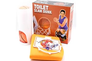 Framan Set da basket per il lavabo con 1 cestino, 1 dispenser palline, 1 tappeto per WC e 3 mini palline da basket.