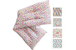 SACOS TERMICOS MI SAQUITO Saco de Semillas para Microondas 45x14 cm –Saquito Térmico Cervical con Lavanda– Bolsa Térmica de Calor y Frío – Saco Térmico para Cuello/Espalda -Almohadilla Térmica Alivio Dolor Menstrual (PUNTOS)