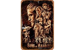 Cimily Sons of Anarchy Étain rétro Signe Vintage Affiche Plaque Murale décor pour Bar café Jardin Chambre Bureau hôtel 20X30 cm