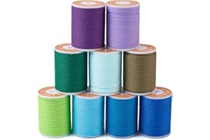 BB BEADTHOVEN Beadthoven - Cordini in poliestere cerato, 1 mm, 98,74 m, filo di macramè per bracciali, perline, cucito, gioielli, collane fai da te, 9 colori