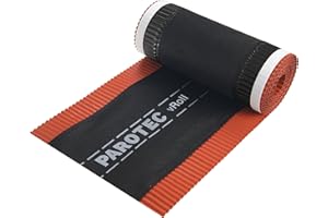 PAROTEC Closoir de faîtage de ventilation de qualité supérieure Rouleau de faîtage aluminium + non-tissé 390 mm x 5 m (rouge brique)