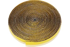 Coicok Junta Refractaria Chimenea, Autoadhesivo Junta Cristal Chimenea para Estufa de Leña, Chimeneas de Leña, Tubos de Estufa, 3mm x 10mm x 4m, Tira de Sellado de Fibra de Vidrio Resistente al Calor