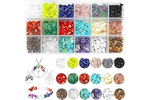 HUAHUANGHUI Perle pierre naturelle,Perles en pierres semi-précieuses,Naturelle Perles pierre Breloques,Perle Pierre Naturelle Multicolore,Précieuses Irrégulières,Couleurs Pierres Gemstone (18 couleurs)