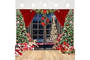 APROPHIC Weihnachten Hintergrund Fotografie Winter Schnee Weihnachtsbaum Party Dekoration Portrait Hintergrund Kinder Familie Porträt Banner Studio Foto Requisiten 240x180cm