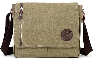 Sechunk Kleine Umhängetasche aus Segeltuch für Männer, Jungen, Studenten