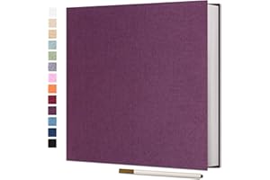 VEEIID Vienrose Álbum de fotos autoadhesivo de 28 x 27 cm, magnético, 40 páginas, de lino, tapa dura con un lápiz de metal para bodas, bebés, familia, viajes