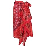 Guru-Shop Sarong Mandala - Gonna da parete in cotone, per uomo e donna, taglia unica, colore: Rosso