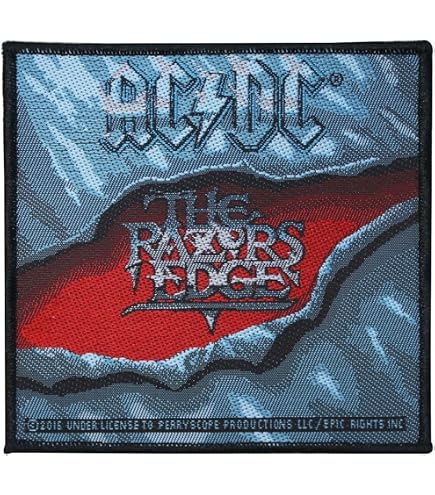 Toppa ricamata termoadesiva con logo Ac Dc Acdc Schwarz Rot Black Red